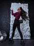 Elastic jacket "PILATES" - BORDO